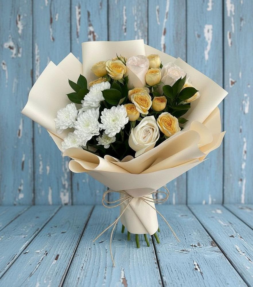 Букет цветов из: Розы и Хризантемы в Дербентской