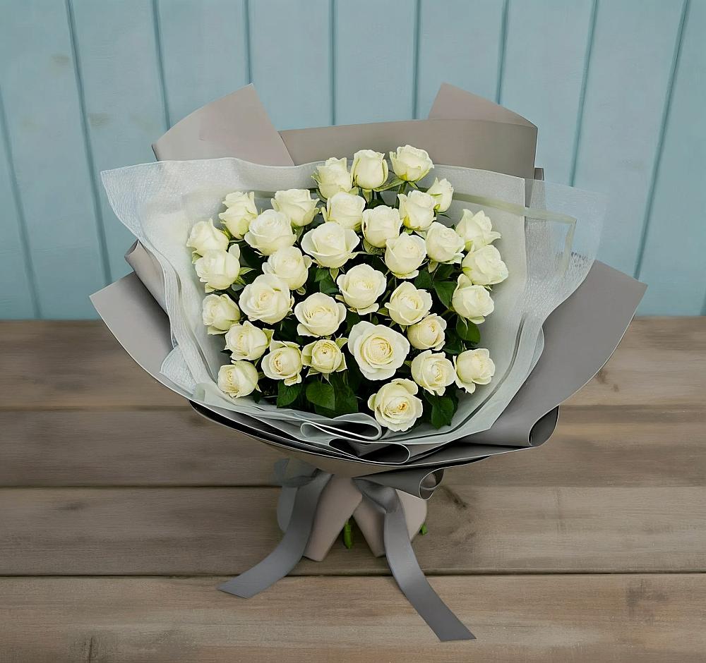 Букет Белоснежная нежность в Дербентской
