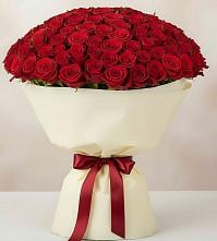 Букет 101 Красная роза Милано в Дербентской