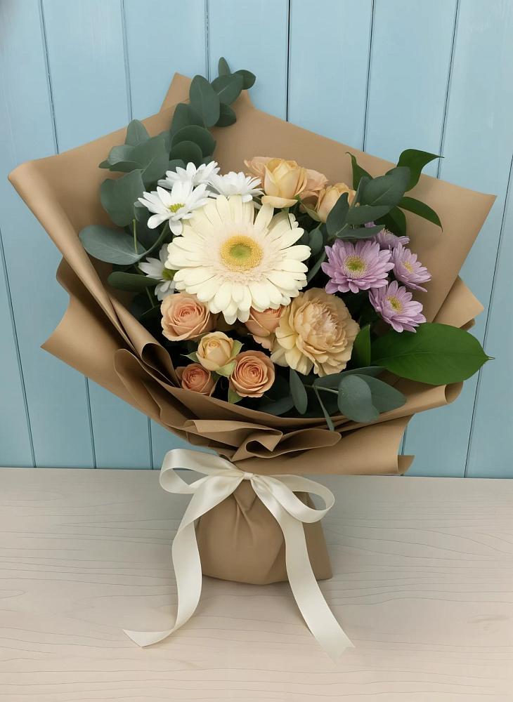 Букет цветов из: Герберы и Хризантемы в Дербентской
