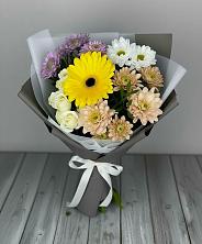 Букет цветов из:  Розы, Герберы и Хризантемы в Дербентской