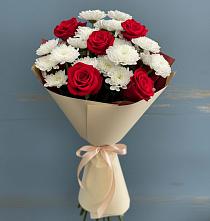 Букет цветов из:  Розы и Хризантемы в Дербентской