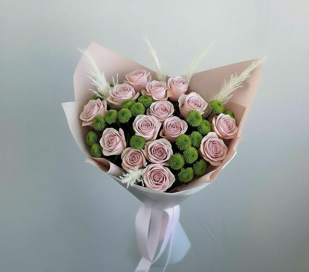 Букет цветов из: Розы и Хризантемы в Дербентской