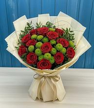 Букет цветов из:  Розы и Хризантемы в Дербентской