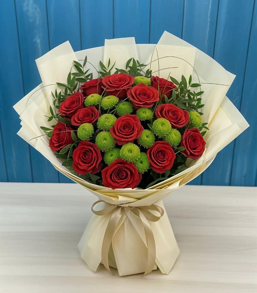 Букет цветов из: Розы и Хризантемы в Дербентской