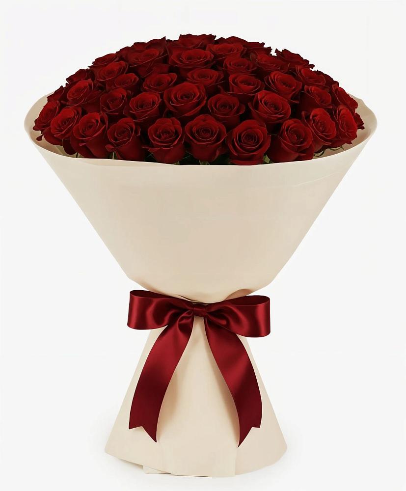 Букет 101 Бордовая роза Блэк Бакарра в Дербентской