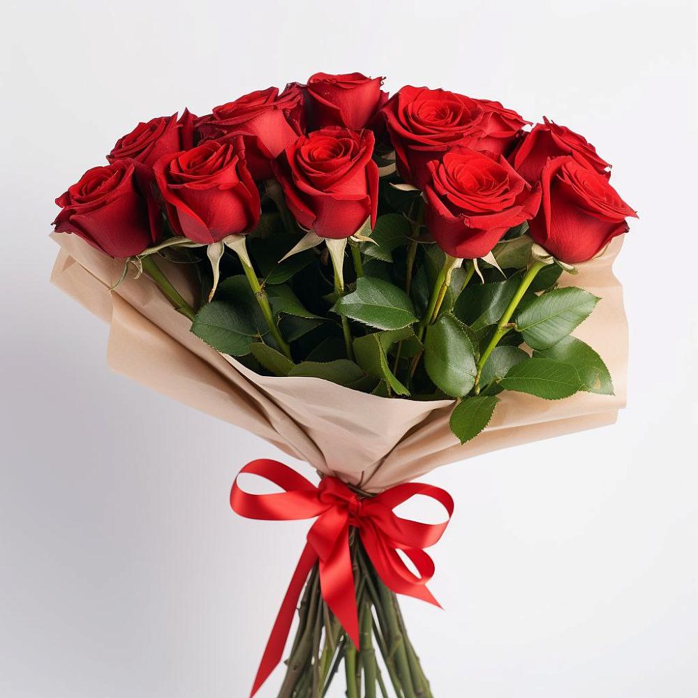 Букет 11 Красных роз Эдлесс Лав в Дербентской