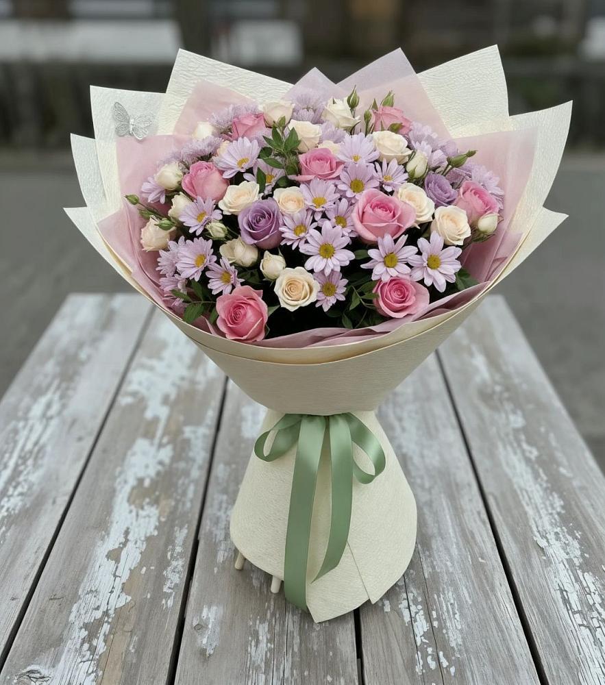 Букет цветов из: Розы и Хризантемы в Дербентской